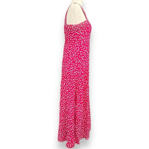 Vince Camuto - Women's Red Floral-print Paneled Smocked-back Challis Tank Dress - Picture 13 of 16